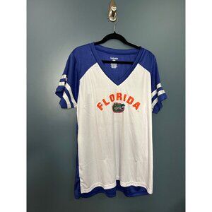 NWT NCAA Florida Gators Women's Plus Size Short Sleeve V-Neck Yoke T-Shirt - 1X